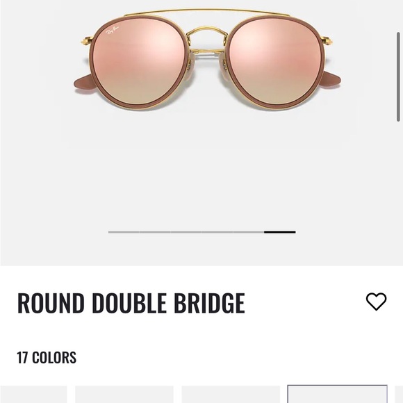 Ray Bans Double Bridge Polished Gold Frames with Copper Lenses Model RB3647N - Picture 8 of 11